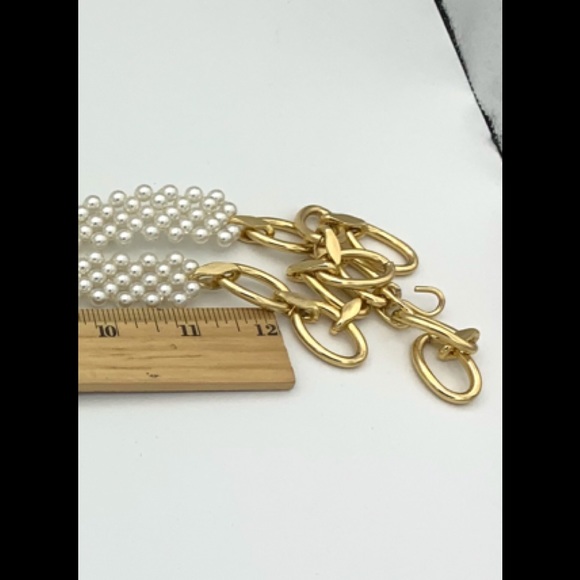 Vintage Belt Faux Pearl Gold Chain Classic 80’s - Picture 7 of 7